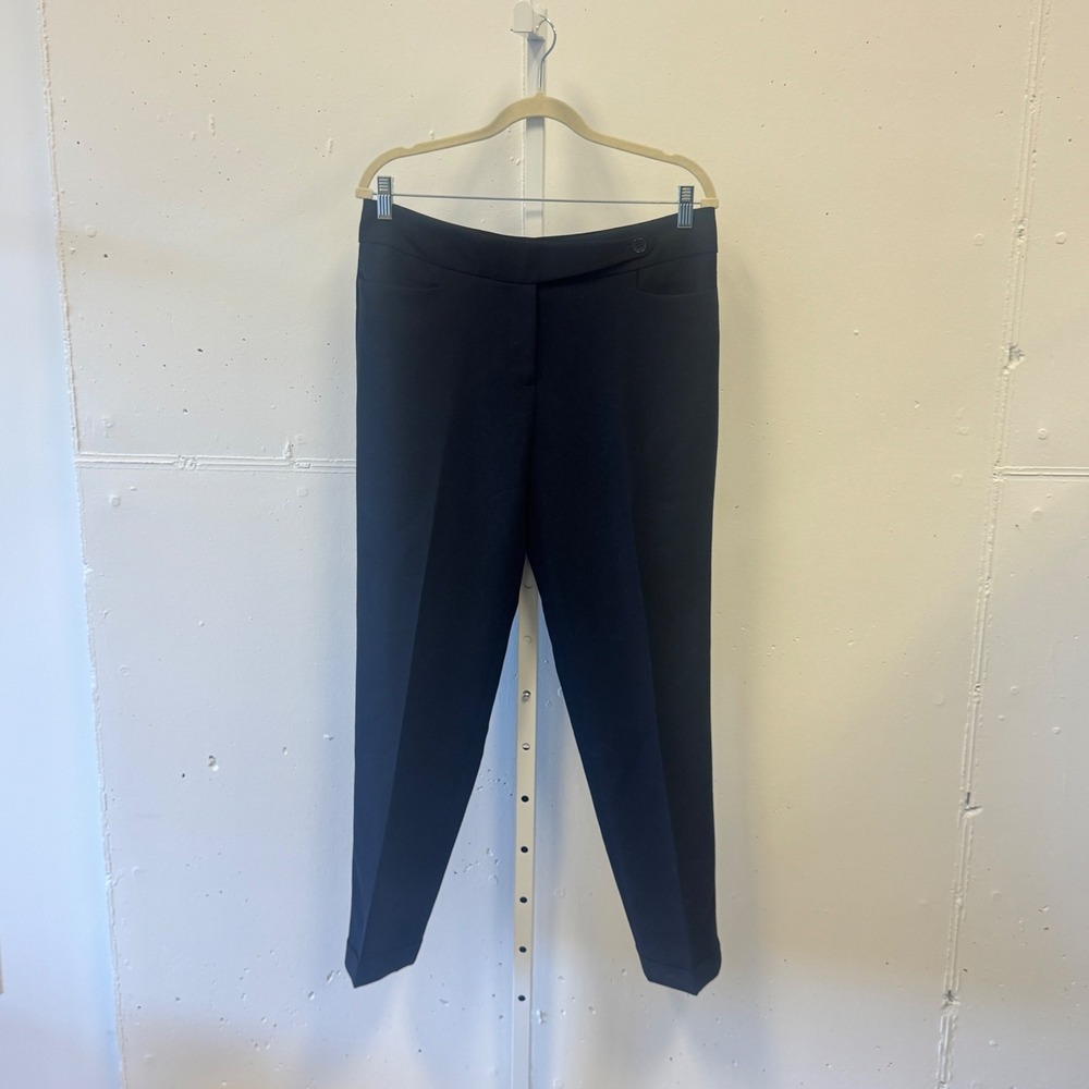 Talbots Signature 100% Wool Trousers Dress Pants Women's Size 6 VN1004 Blk Navy‎
